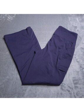 Baleaf Womens Navy Flare Yoga Pants XL Pockets Mid Rise Stretch